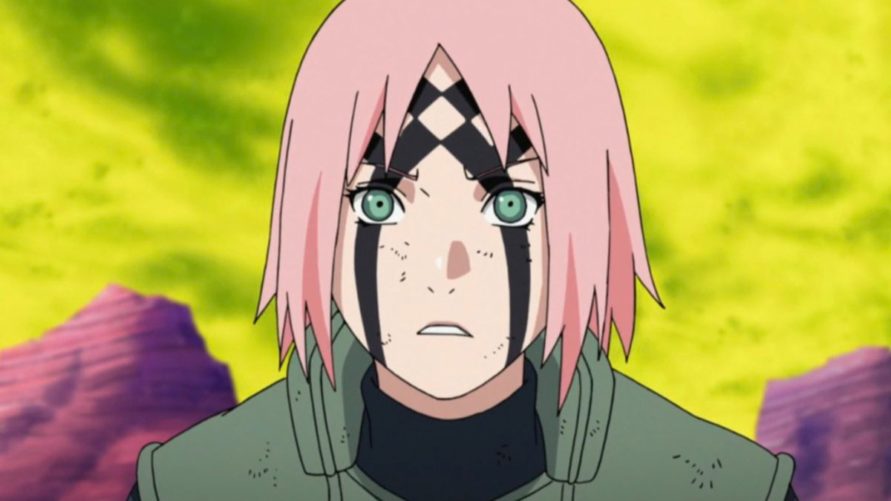 Sakura de Naruto recebeu uma arte imaginando ela com o modo Kyuubi